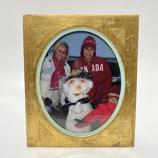 FRAME, Gold Oval Photo Frame 30cm